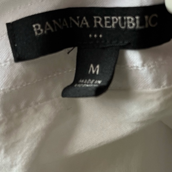 Banana Republic Factory medium JACQUARD MINI DRESS back tie white v-neck zipper - Picture 7 of 7
